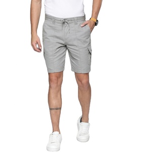 Pantalones cortos clásicos para hombre, elásticos, básicos, lisos, largos, lavados, 2022 - Product Image 1