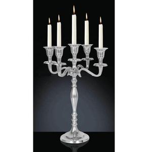 Elegante candelabro de Metal alto de 5 brazos, pieza central para eventos, fiestas, ceremonias, decoraciones de recepción, candelabros de plata - Product Image 1