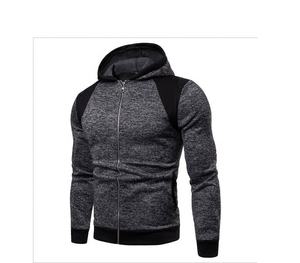 2021 100% Cotton Men Casual Plain Hoodie Fashion zipper hoodie 100% Cotton fleece hoodie - Product Image 6