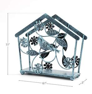 Servilletero con diseño de hoja azul cielo, mesa elegante de acero inoxidable para el hogar y utensilios de cocina, accesorio único para artículos de Hotel - Product Image 2