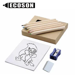 पर्यावरण के अनुकूल कागज क्राफ्ट उपहार बॉक्स के साथ पर्यावरण के अनुकूल पेंसिल सेट अनुकूलित रंग पेंसिल सेट रंग पुस्तक पेंसिल