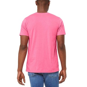 เสื้อยืดผ้าใบเบลล่า-โพลีเอสเตอร์/ คอตตอนสีชมพูนีออนทำแบรนด์ของคุณเองเสื้อยืดผ้าฝ้ายหนักสำหรับทุกเพศ - Product Image 3