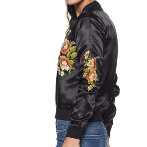 แจ็กเก็ตผ้าซาตินสำหรับผู้หญิงปักได้ตามต้องการแฟชั่นใหม่ - Product Image 3