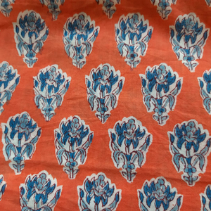 ผ้าฝ้ายคุณภาพสูงพิมพ์ลายบล็อก สำหรับงานเย็บปักถักร้อย ทำชุดเดรส ทำกระเป๋า ของตกแต่งบ้าน ผ้าอเนกประสงค์สำหรับงานออกแบบใหม่ - Product Image 1