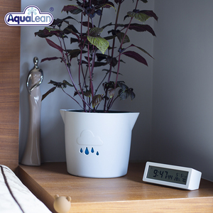 Aqualean Cool Gray Clouds Flow Mark Self <b>Watering</b> Flower Pots - Product Image 6