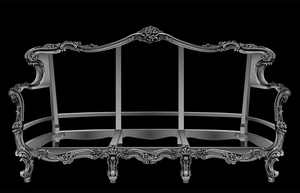 Juego de sofá de madera de teca hecho a mano, marco de muebles tallados sin terminar para sala de estar, apartamento o Hogar, incluye sofá cama - Product Image 2