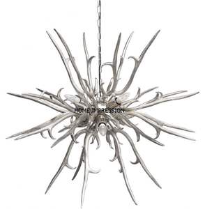 Plafonnier suspendu en forme de corne de cerf, design de créateur, style vintage, éclairage d'intérieur - Product Image 5