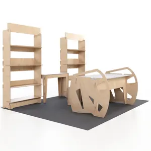 El mejor escaparate modular de muebles italianos, proyecto de diseño personalizado, escritorio entrelazado para equipos de ferias comerciales