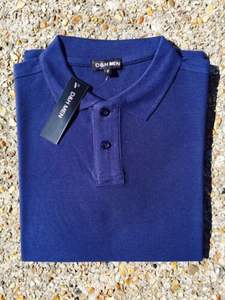 Manga corta de los hombres camisas de Polo 100% algodón negro sólido polo 100% algodón - Product Image 6