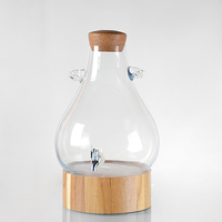 Distributeur d'eau en verre soufflé à la main, personnalisé, 10 litres, style américain, compatible lave-vaisselle, qualité alimentaire, avec robinet