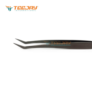 TEEJAY Plasma Black Seagull Russian Volume & Isolation Anti-Static Durable Stainless Steel Eyelash Tweezer with Simple Grip - Product Image 4