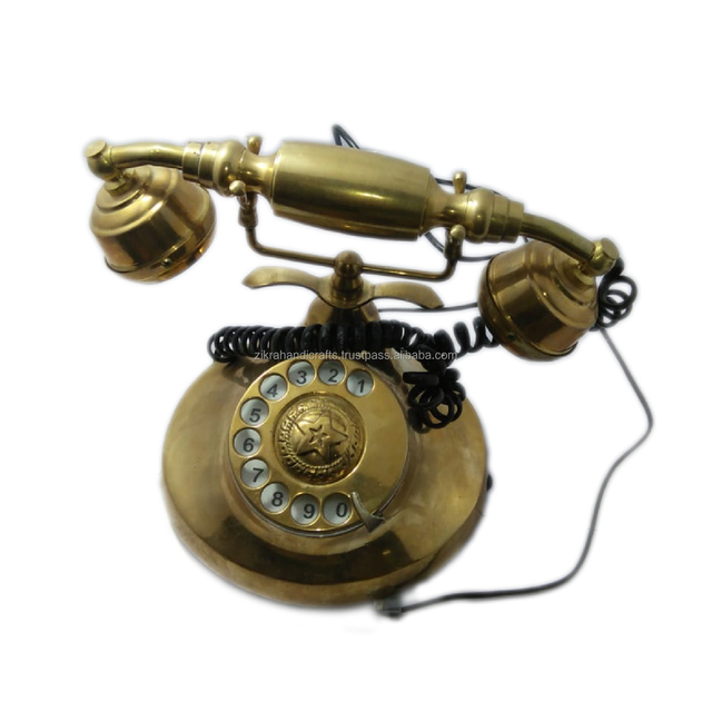 Golden Telephones Best Home Decor Antique Telephones Royal Theme Design Tableware Design Vintage Telephone With Gold Finishing
