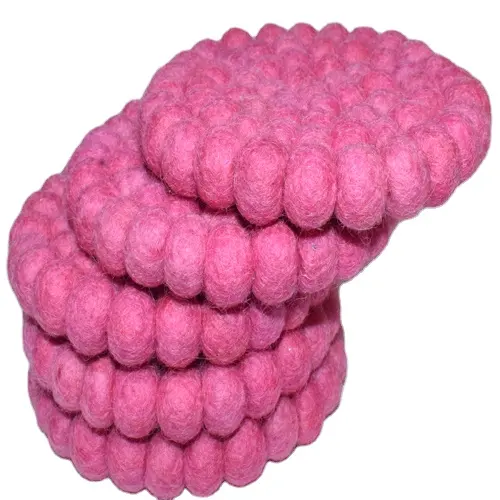 Best Quality in Town Cup Coaster Wool Felt Ball Coaster