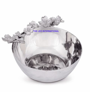 Metal Silver Plated Decorative Bowl Pear Shape Very Luxury Design Style Dining Table Accessories With <b>Crystal</b> Beaded - Product Image 2
