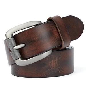 Ceinture en cuir gaufré pour hommes, noire et marron, personnalisée, vente en gros, collection - Product Image 1