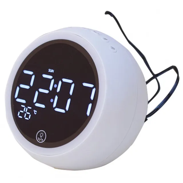 X10 BT Clock Desktop Computer Speaker Bedside Night Light Alarm Clock Audio Multifunctional Radio