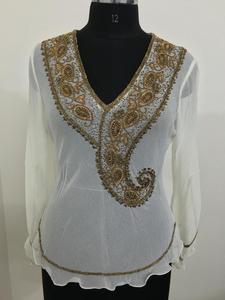 2020 Party Wear Fashion <b>Night</b> Club Solid Summer Sexy Georgette Sequin Beaded <b>Women</b> Long Sleeve V-neck Hip Hop Breathable Hand - Product Image 5