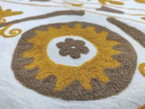 Intricate Pattern Decorative Indian Pure Cotton Wool Embroidered Suzani <b>Bedcover</b> Uzbekistan Tablecloth Wall Hanging Bedsheet - Product Image 6