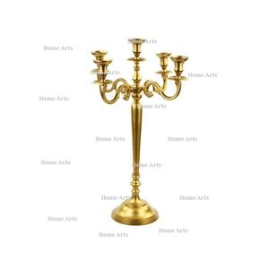 Superior quality 5 Arm <b>candelabra</b> centerpieces fabulous design <b>gold</b> color aluminum <b>candelabra</b> at competitive pricing - Product Image 3