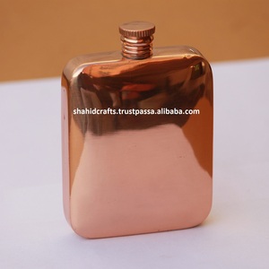 กระติกน้ำทองแดงแท้ 100% คุณภาพสูง ดีไซน์โค้งมนทันสมัย แบบตอกลาย - Product Image 5
