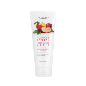 FARMSTAY-GEL de exfoliación todo en uno, crema refrescante de APPLE, hecha en cosmética coreana, limpiador de poros blanqueador de espinillas - Product Image 1