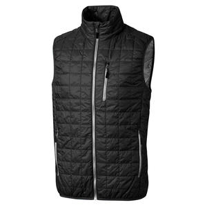 Chaqueta sin mangas para hombre, chaleco con diseño de caja de invierno de poliéster 100%, ropa informal para hombre, cremallera frontal, gimnasio con logotipo bordado y etiquetas - Product Image 4
