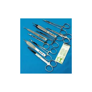 Sıcak satış GORAYA alman adet SUTURE yırtılma tıbbi öğrenci cerrahi aletler kiti + 7 bıçakları #10 CE ISO onaylı
