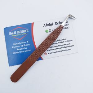 Pinzas de pestañas de acero inoxidable fuertes y sostenibles con agarre de extensiones de Punta puntiaguda - Product Image 3