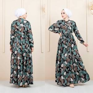 新シーズン女性用控えめなイスラムビスコースAbaya Kaftanチュニック着物ヒジャーブドバイアラブイスラム教徒ファッショントルコ品質ヒジャーブ