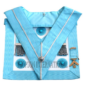 Tablier en cuir brodé à la main en coton WM col officier Patch franc-maçon fondation couture maçonnique Regalia couture - Product Image 2