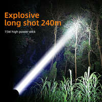 desain baru 6 mode 4000mAh senter tangan isi ulang lampu senter led usb tersembunyi senter led 1500 lumens