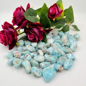 Haute qualité Larimar dégringole cristal naturel Quartz pierre de guérison boule blanche pépites collier en gros équilibre Chakra bleu - Product Image 3