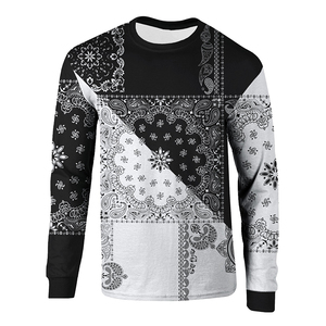 T-shirt manches longues pour homme, haut tendance, personnalisé, col en entonnoir, Sublimation, imprimé, Sport - Product Image 6