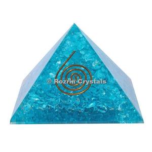 Aqua Onyx Healing <b>Orgonite</b> Orgone Pyramids Agate Carved Engraved Feng Shui Home Decoration - Product Image 1