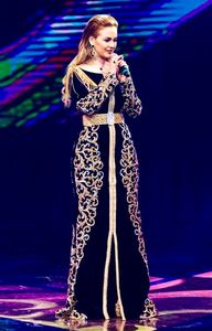 DABKA-Bordado de vestido de caftán de trabajo, cuentas de cristal, trabajo de piedra de vidrio para fiesta, bonito, impresionante, @ 2022 - Product Image 2