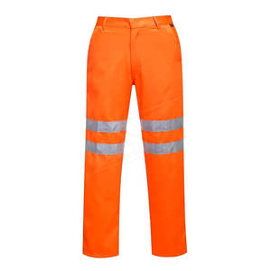 Pantalon réfléchissant imperméable à haute visibilité, pantalon de sécurité jaune à rayures avec poches multiples - Product Image 5