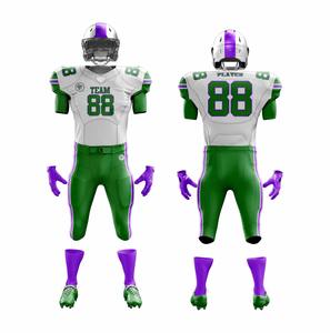 Camiseta de fútbol americano antibacteriana de manga corta Unisex de poliéster de alta calidad personalizada sublimada - Product Image 5