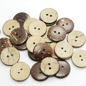 Boutons en coquille de noix de coco naturelle, boutons à 2 trous pour vêtements, manteau/chemise - Boutons en bois // Mme Rachel : +84896436456 - Product Image 1