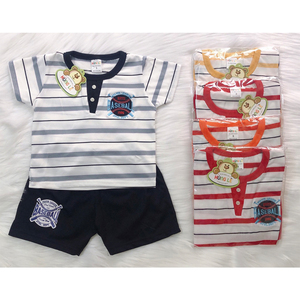 Conjunto de Ropa Infantil de Otoño 2021, Estilo Vietnamita Asiático, con Rayas y Dibujos Animados, al por Mayor, para Niños - Product Image 4