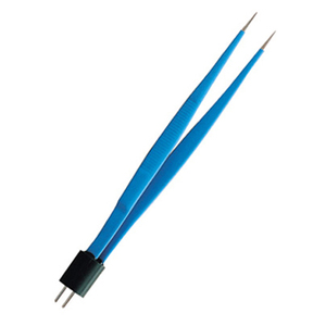 Pinzas Bipolares Reutilizables de Acero Inoxidable Profesional con Recubrimiento Azul, Punta Fina Recta, Instrumento Quirúrgico - Product Image 6