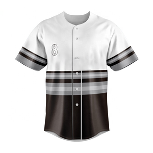 Ensemble de maillots de baseball d'équipe personnalisés Uniforme de softball respirant avec chemises de baseball rayées Vêtements de sport imprimés - Product Image 3