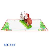 Tarjeta Pop-Up 3D de Navidad, Manualidades de Papel, Regalos de Vietnam, Hanói, Logotipo y Diseño Personalizados, Todos los Colores, Tamaño Único, Superventas