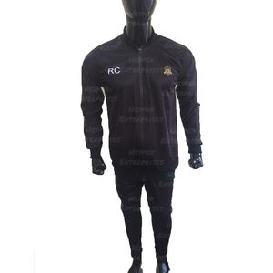 Chándales para hombre, chaqueta con cremallera y cordón, ropa para trotar, Color negro - Product Image 2