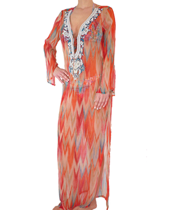 Ropa de mujer flores vestido largo ropa de manga larga vestidos de las mujeres - Product Image 2