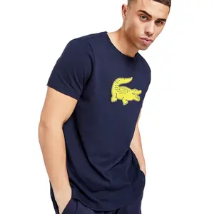 custom Large Croc Logo T-Shirt custom logo O-neck stylish short sleeve wholesale price High quality Cotton jersey tee for sale