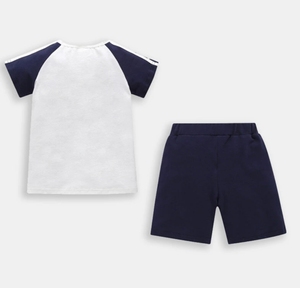 Conjuntos de Ropa Deportiva Casual de Manga Corta con Estampado de Fútbol para Niños de 1 a 7 Años, Colección 100% Algodón, Secado Rápido, Transpirable y Sostenible - Product Image 5