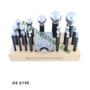 Dapping Punch & Dapping Block Lot de 19 GS 619E Outils de bijouterie pour outils de bijouterie - Product Image 1