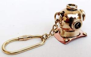 Calvin Artisanat Laiton Casque De Plongée Porte-clés Vintage Maritime Divers Casque Porte-clés Nouveauté Décoration De La Maison Cadeau - Product Image 6