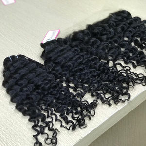 Extensiones de cabello humano, mechones ondulados profundos de alta calidad, cabello virgen Remy vietnamita, doble máquina de trama sin procesar - Product Image 2