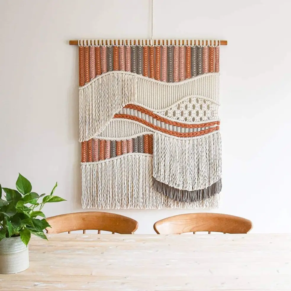 2024 New Design Bohemian Knitted Handmade Hand Woven Macrame Wall Hanging Handmade Tapestry Boho Vintage Home Decoration Items